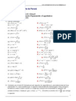 CDI I - Lista 05 - Derivadas de Funções Exponenciais e Logarítmicas