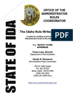 Idaho State Rule Draft Manual