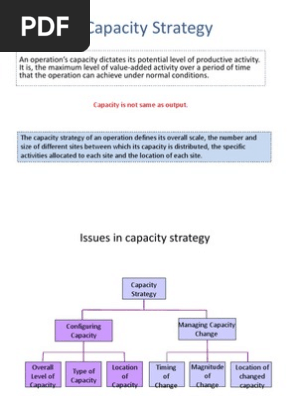 Capacity Strategy 26 And 31 Pdf
