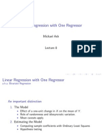 Linear Regression with One Regressor