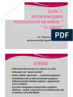 Intervenciones psicológicas en niños El juego