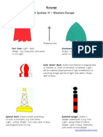 Buoyage IALA System A' - Western Europe: Port Side. Light - Red. Starboard Side. Light - Green