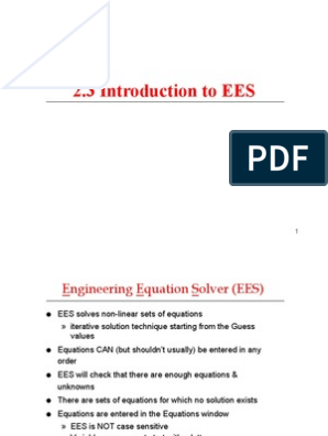 EES Manual PDF