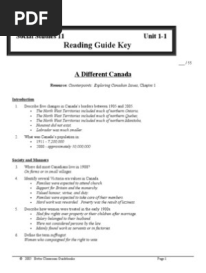 SS 11 - Unit 1-0 - Reading Guides - Keys | Politics | Unrest