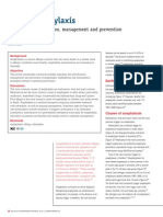 Anaphylaxis: Identification, Management and Prevention