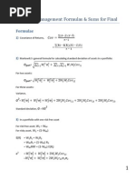 Portfoilo Management Formulas