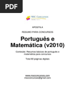 Resumão Português e Matemática para Concursos