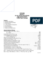 NTE2396 MOSFET N-Ch, Enhancement Mode High Speed Switch TO220