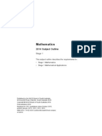 Mathematics and Mathematical Applications Subject Outline - For Teaching in 2014
