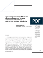 Aprendizagem e Compartilhamento de Conhecimento Nos Circulos de Controle de Qualidade