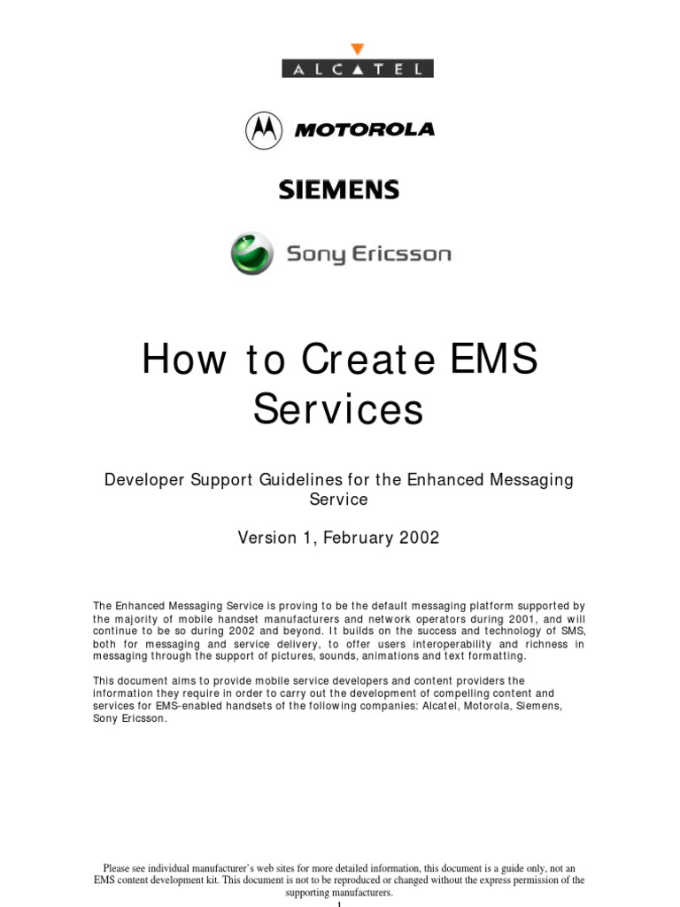 Guide to Enhanced Messaging Service Development | PDF | Multimedia ...