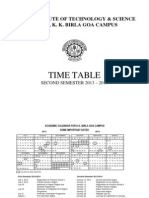 Timetable Sem II 2013-2014 11 Jan 2014
