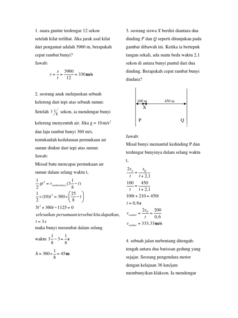 Fisika SMA XII pembahsan soal Bunyi (Marthen kanginan)