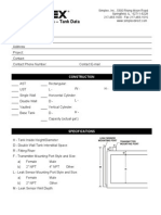 Tank Filling Systems - Tank Data: Construction