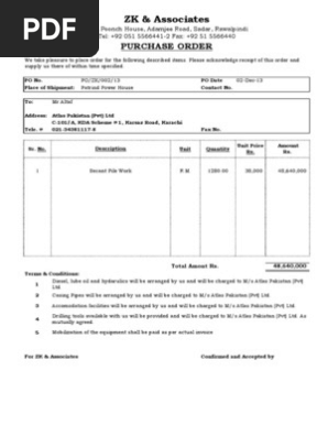 Purchase Order 