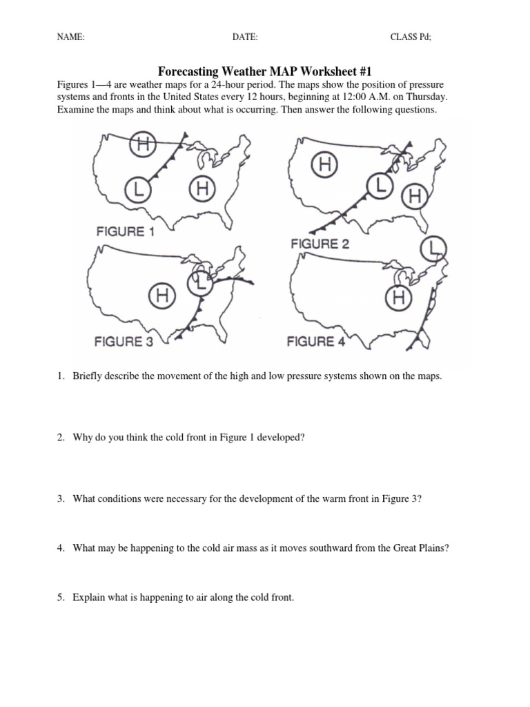 forecasting weather map worksheet 2 Ws Forecasting Weather Map 1 5 Weather Weather Forecasting forecasting weather map worksheet 2