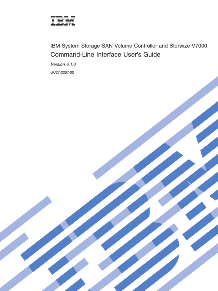 SVC and V7000 Command Line Interface Users Guide | PDF | Parameter ...
