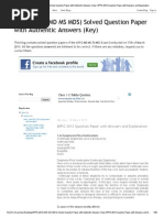Download APPG 2013 MD MS MDS Solved Question Paper With Authentic Answers Key_ APPG 2013 Question Paper With Answers and Explanation by Hari Babloo SN202465967 doc pdf