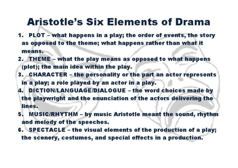 Aristotle S 6 Elements Of Drama