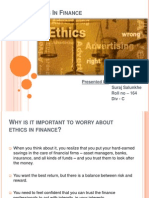 Ethical Issues in Finance