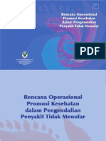 RENCANA OPERASIONAL PROMOSI KESEHATAN DALAM PENGENDALIAN PENYAKIT TIDAK MENULAR – KEMENKES RI PUSAT PROMOSI KESEHATAN 2010