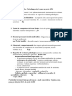 Barem Portofoliu - Psihodiagnostic II