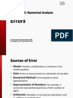 Numerical Analysis - Errors