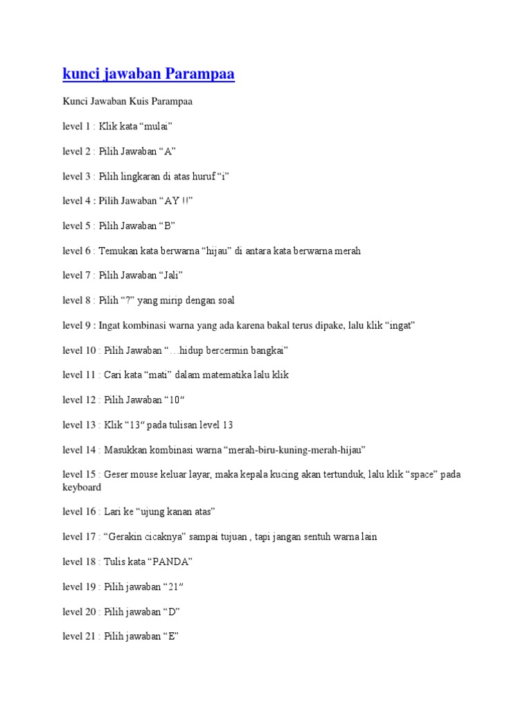 Kunci Jawaban Parampaa Docx