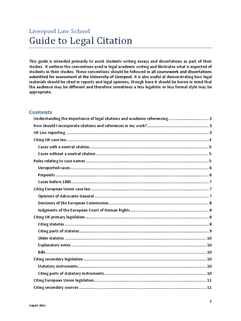 AGLC3 Legal Citation Guide | PDF