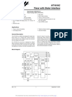 HT1616C Timer With Dialer Interface: Features