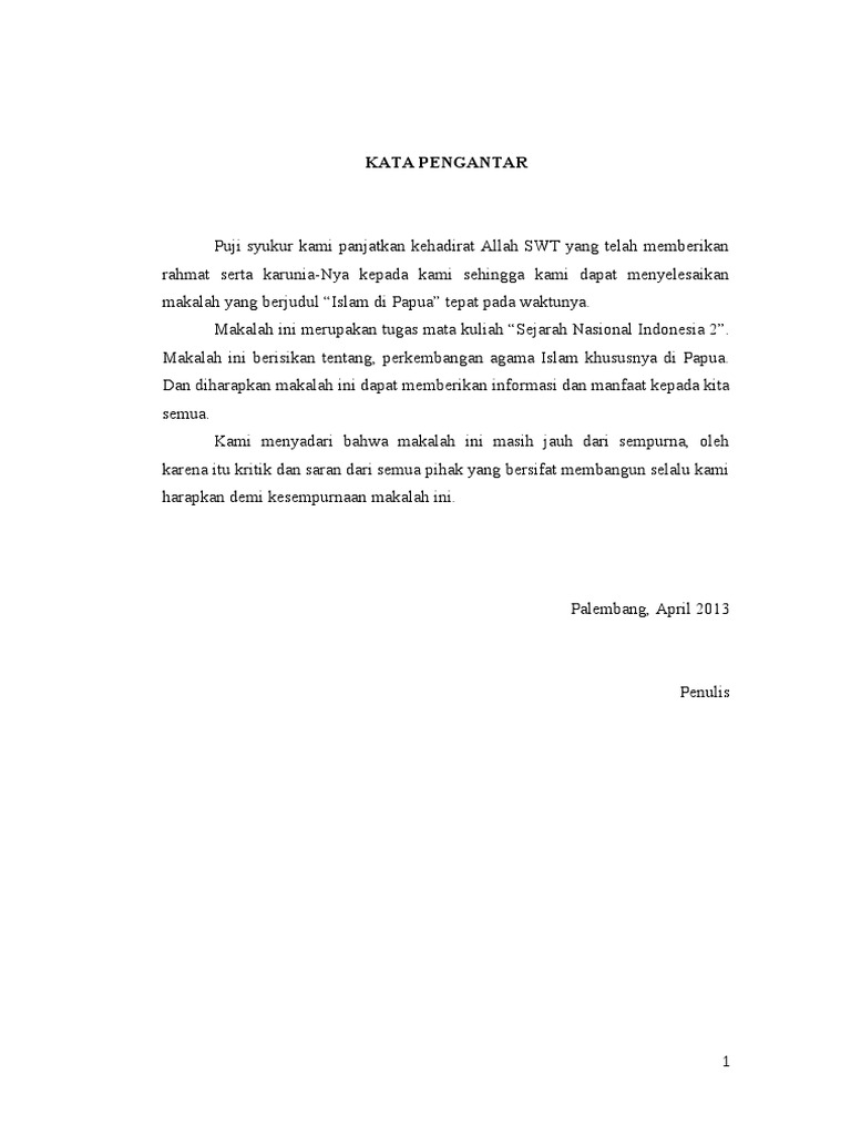 Islam Di Papua Makalah 1