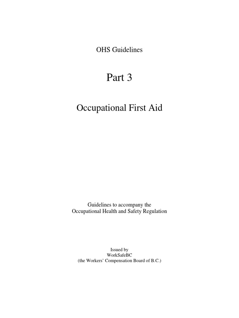 First Aid Guidelines | PDF | First Aid | Occupational Safety And Health