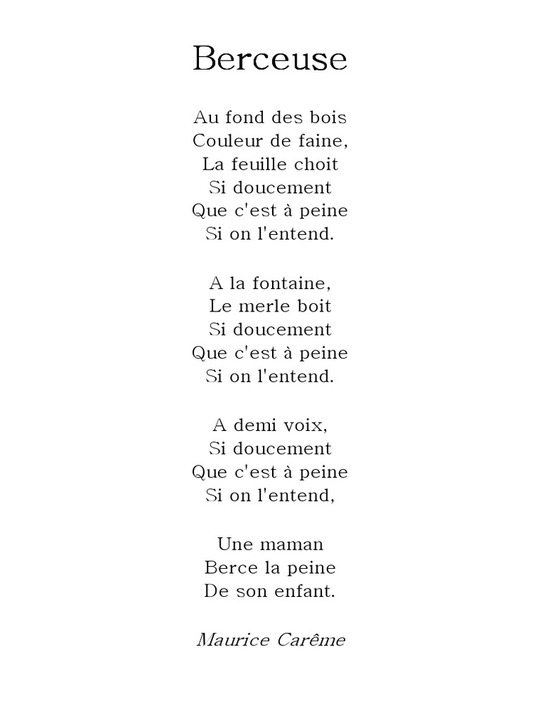 Poesie Maurice Careme Pdf Chats Plantes