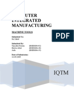 Computer Integrated Manufacturing: Machine Tools