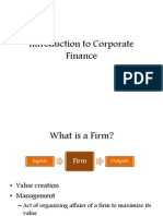 Introduction To Corporate Finance