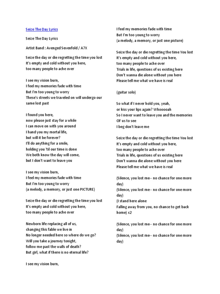 avenged sevenfold lyrics avenged sevenfold lyrics