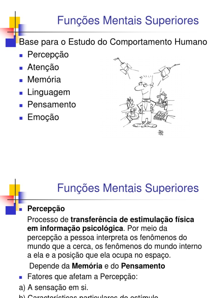 Funcoes Mentais Superiores | PDF | Percepção | Pensamento