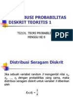 Minggu 9 Distribusi Diskrit 1