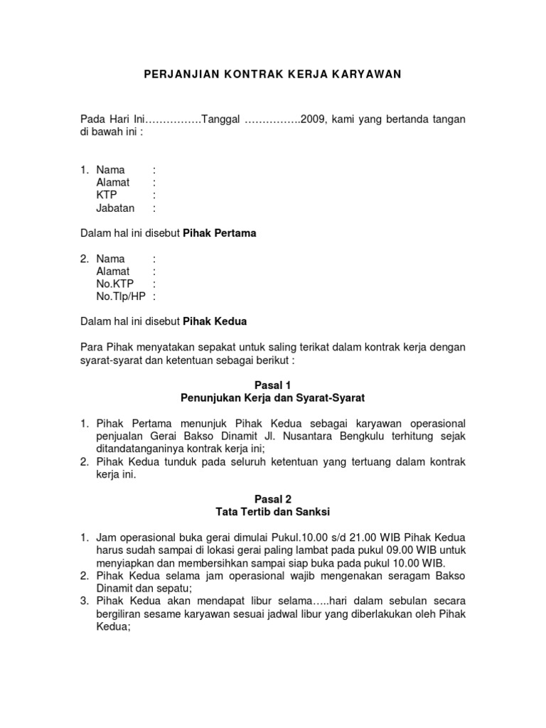 Kontrak. Kerja / Penandatanganan kontrak kerja sama ...