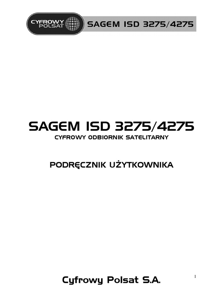 Sagem ISD 3275 4275 Instrukcja | PDF