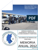 Memoria Anual 2012 SGDT