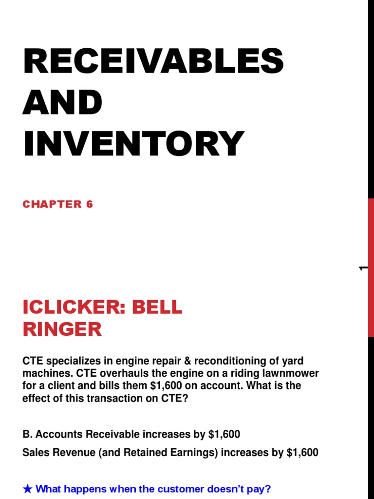 Receivables and Inventory Accounting Guide | PDF | Bad Debt | Inventory