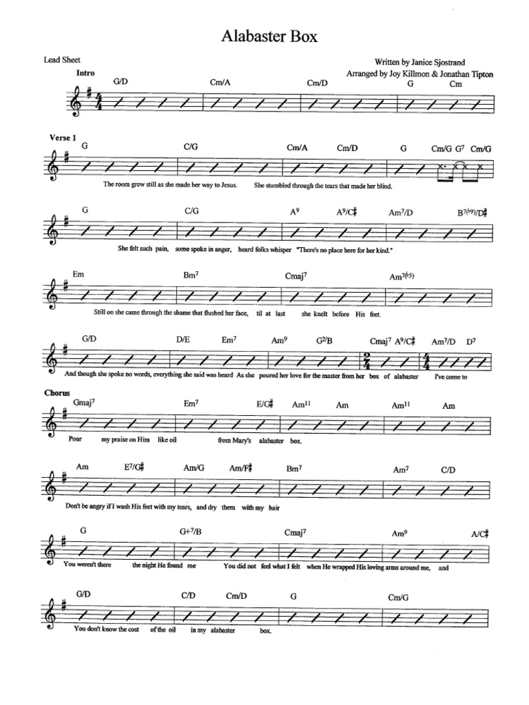 Alabaster Box Lead Sheet