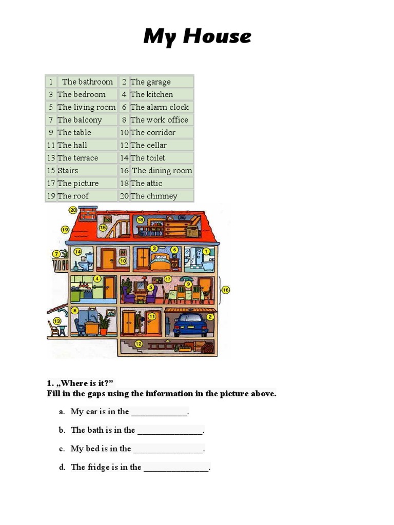 Parts of My House Explained | PDF | Cooking, Food & Wine | Language ...