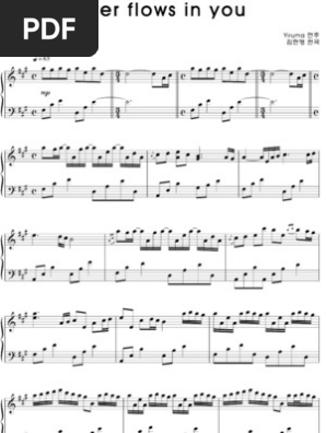 Music Sheet Partition Free Piano Sheet Music Yiruma River Flows In You