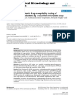 In-Vitro Antimycobacterial Drug Susceptibility Testing of Non-Tubercular Mycobacteria by Tetrazolium Micro Plate Assay