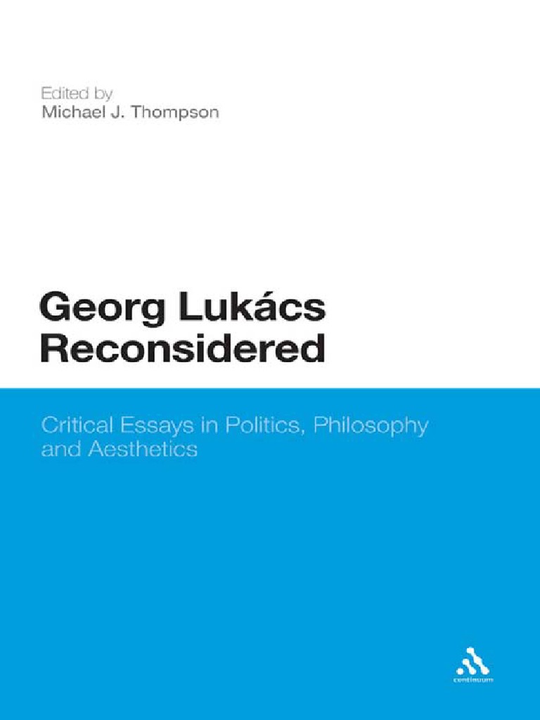 Georg Lukacs Reconsidered | PDF | Marxism | Critical Theory