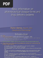 Basic Information On Pharmaceutical Dosage Forms and Drug Delivery Systems