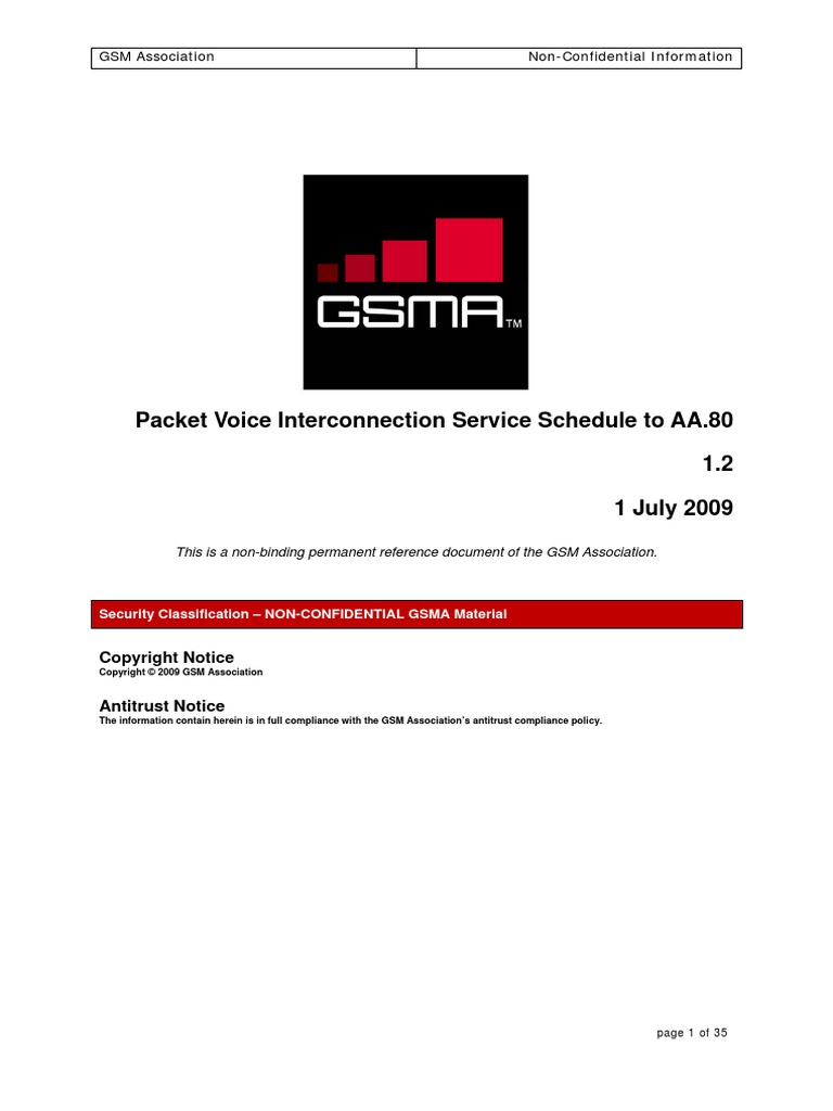 AA.81-V1.2 - Packet Voice Interconnection Service Schedule To AA.80 ...