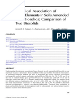 Chemical Association of Trace Elements in Soils Amended With Biosolids: Comparison of Two Biosolids